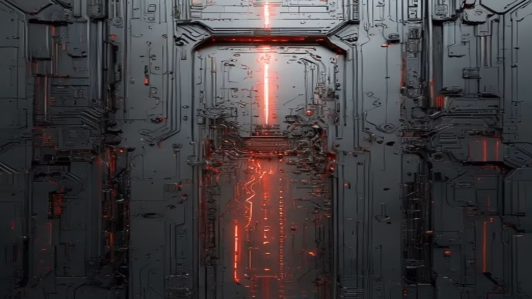 Claude Code permission bypass illustrated as a cracked security gate with circuit patterns
