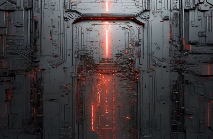 Claude Code permission bypass illustrated as a cracked security gate with circuit patterns