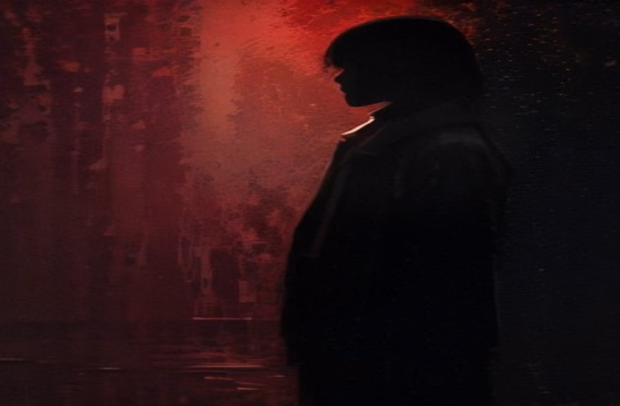 Painterly illustration of a silhouetted figure filtering data, symbolizing AI agent memory selectively retaining what matters