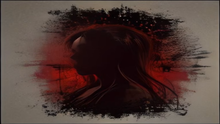 Painterly illustration symbolizing the quantum error correction threshold theorem with a crimson accent node