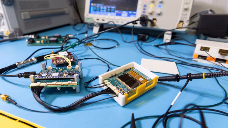 Silicon particle-tracking detector hardware